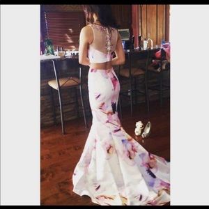 Two piece multi color dress